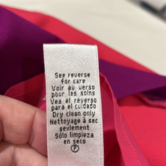 Nicole Miller Pink and Purple Asymmetrical dress size 4 - Picture 16 of 16